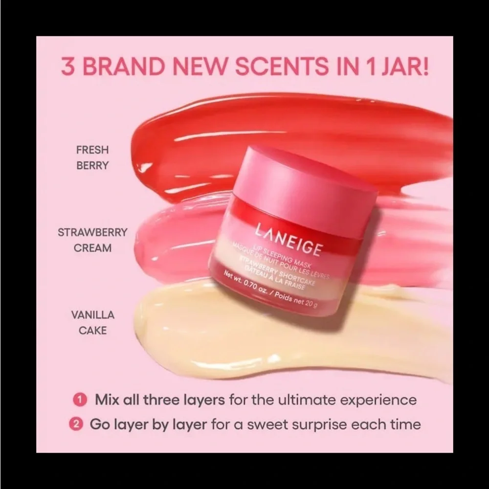 LANEIGE Strawberry Shortcake Lip Sleeping Mask 0.7oz Limited Edition NEW in Box